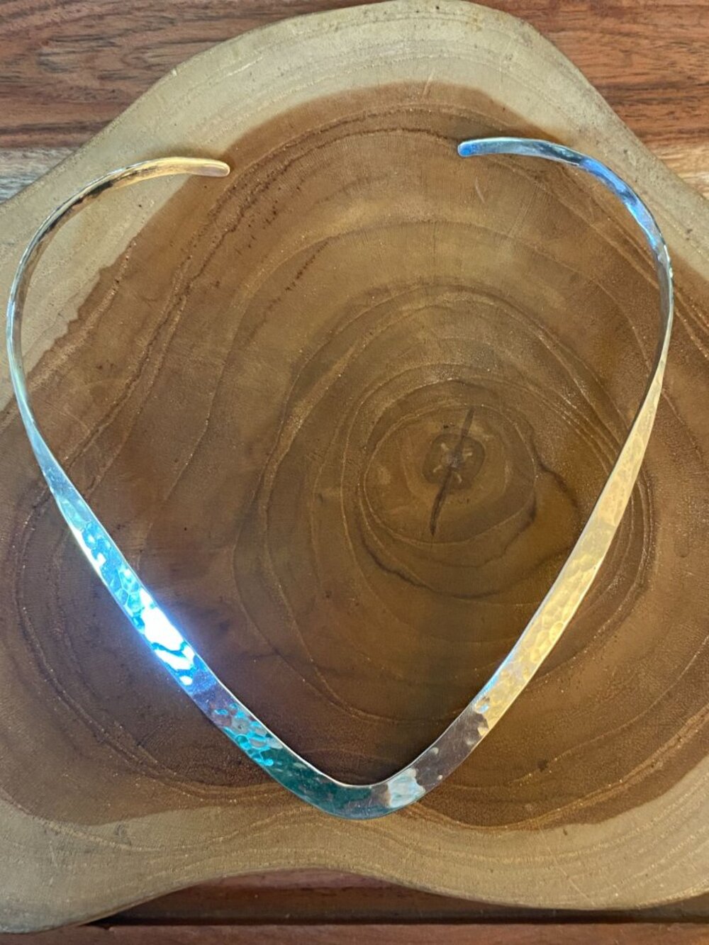 RETIRED James Avery Hammered Collar Necklace, Sterling Silver